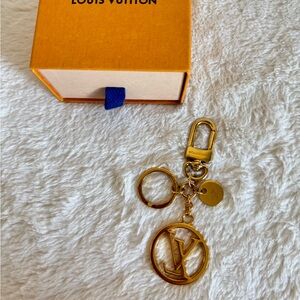 Louis Vuitton Gold Logo Key Holder